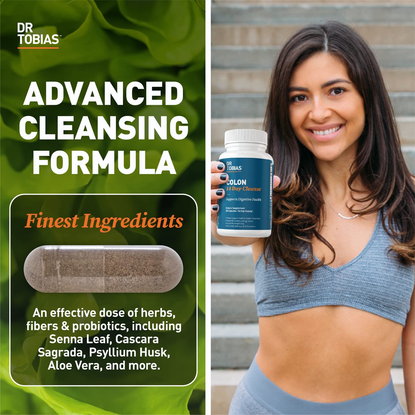 Dr. Tobias Colon Cleanse - Constipation Relief & Gut Health Support for Women & Men | 14 Day Colon Cleanser for a Gentle Colon Detox - PrimeBioHealth - canada supplements