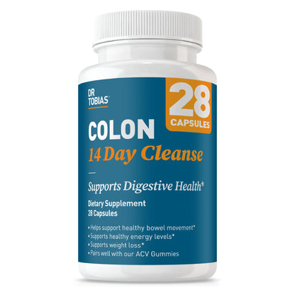 Dr. Tobias Colon Cleanse - Constipation Relief & Gut Health Support for Women & Men | 14 Day Colon Cleanser for a Gentle Colon Detox - PrimeBioHealth - canada supplements