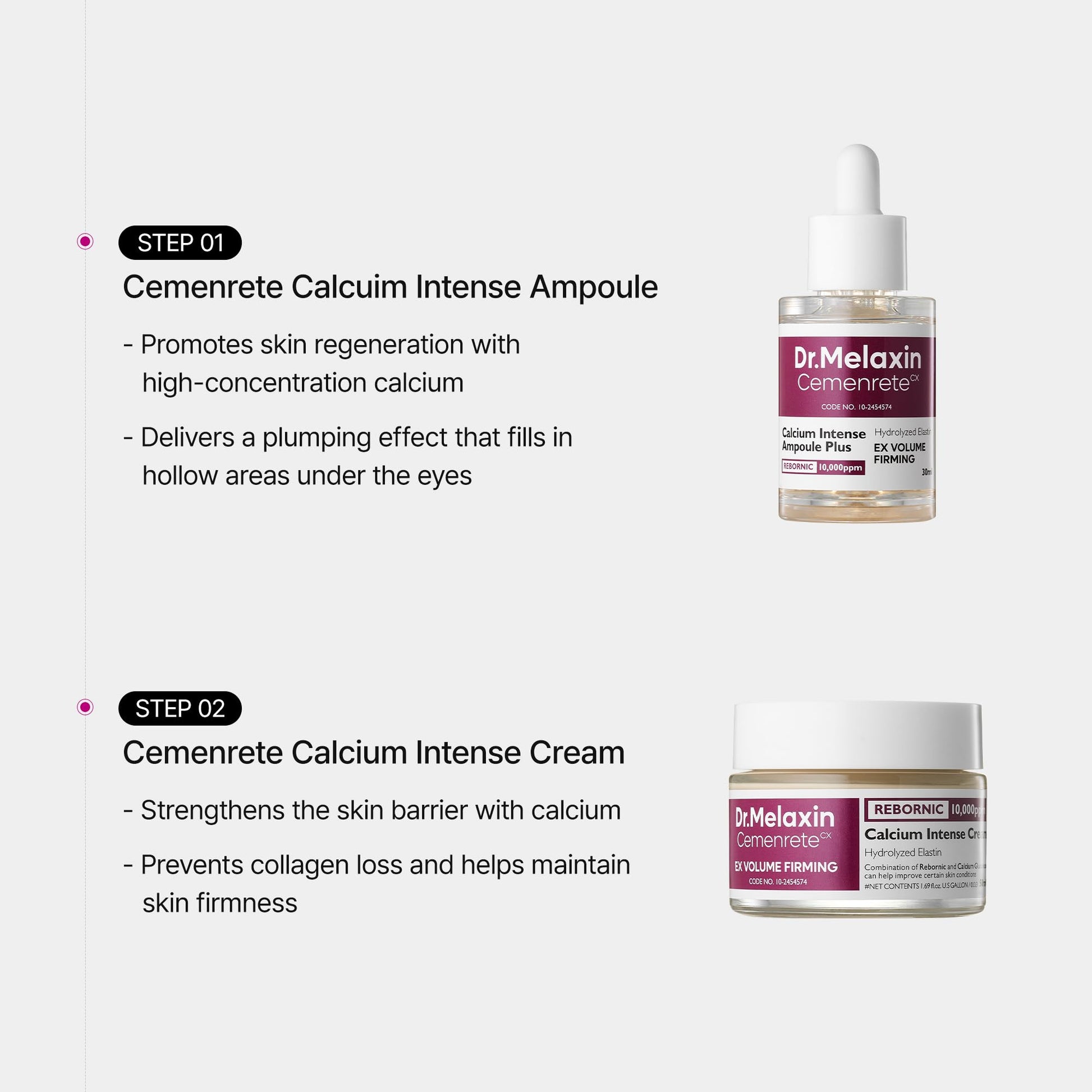 Dr.Melaxin Calcium Intense Firming Cream 50ml (1.69 fl oz) – Rebornic 10,000ppm, Niacinamide & Hydrolyzed Elastin - PrimeBioHealth - canada supplements