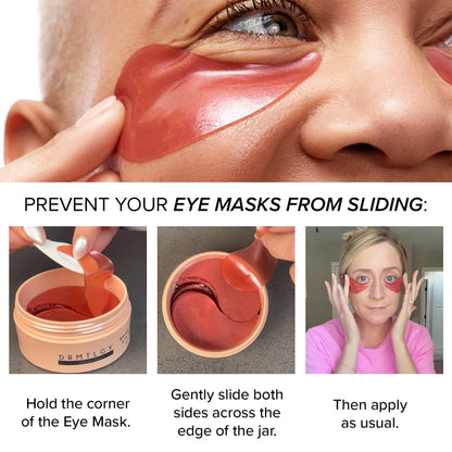 DRMTLGY Brightening Eye Masks – Biodegradable Hydrogel Under Eye Patches with Caffeine, Peptides, Hyaluronic Acid & Niacinamide - PrimeBioHealth - canada supplements