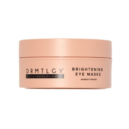 DRMTLGY Brightening Eye Masks – Biodegradable Hydrogel Under Eye Patches with Caffeine, Peptides, Hyaluronic Acid & Niacinamide - PrimeBioHealth - canada supplements