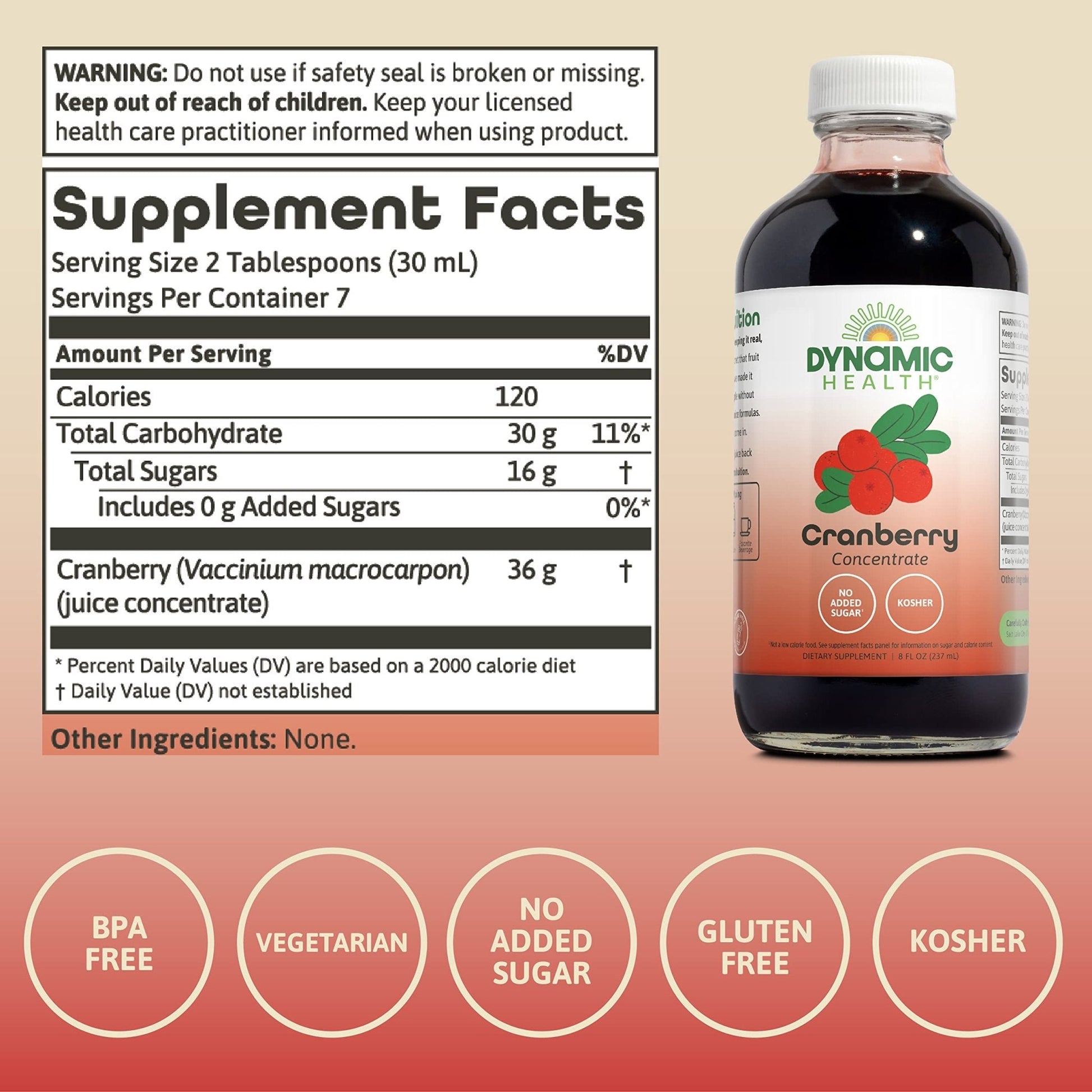 Dynamic Health 100% Pure Black Cherry Juice Concentrate, No Additives, Antioxidant Supplement, Urinary Tract & Joint Support, 16 Fl oz - PrimeBioHealth - canada supplements