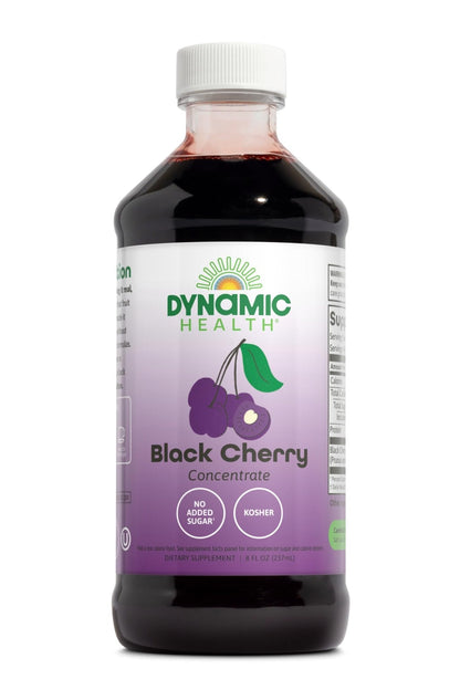 Dynamic Health 100% Pure Black Cherry Juice Concentrate, No Additives, Antioxidant Supplement, Urinary Tract & Joint Support, 16 Fl oz - PrimeBioHealth - canada supplements