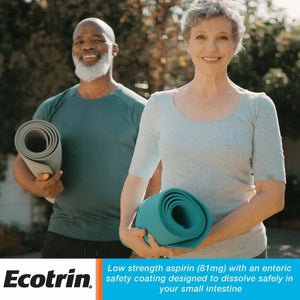 Ecotrin Safety Coated Aspirin Pain Reliever Tablets, Low Strength, NSAID 81mg, 365 ct (Pack of 2) - PrimeBioHealth - canada supplements