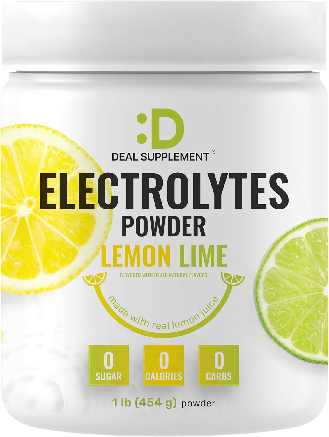 Electrolytes Powder, 1lb (69 Servings) – No Sugar, Lemon Lime – Hydration Supplement Drink Mix – High Potassium 1,000mg Per Serving, Manganese & Magnesium – Natural Hydration & Energy – Keto Friendly - PrimeBioHealth - canada supplements