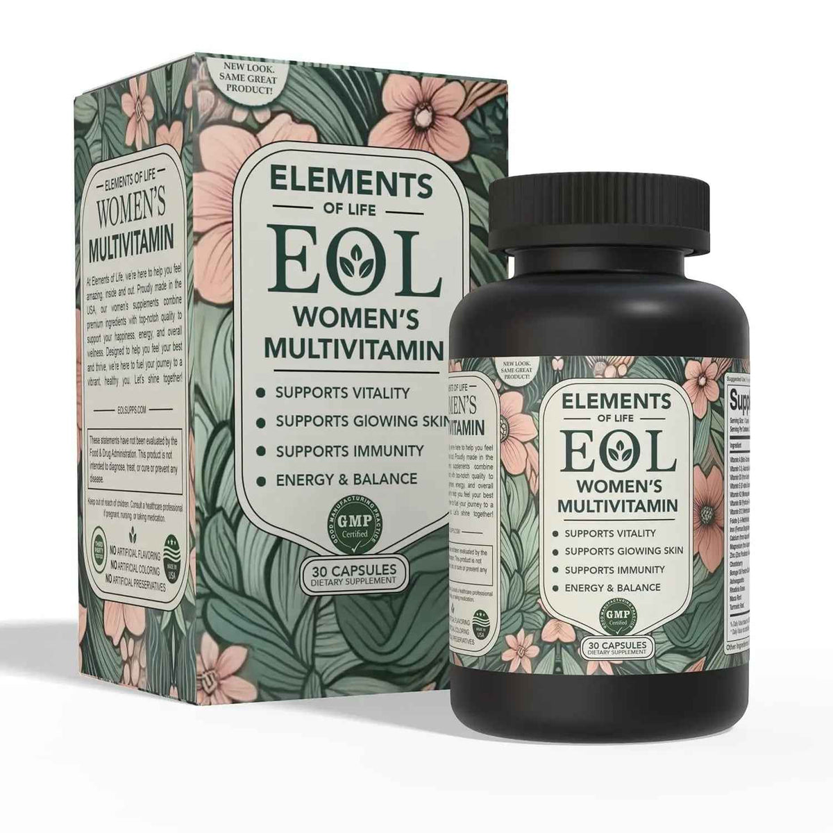 Elements of Life Multivitamin for Women – Daily Women’s Vitamins with MethyFolate, Organic Ingredients & Natural Supplements for Energy