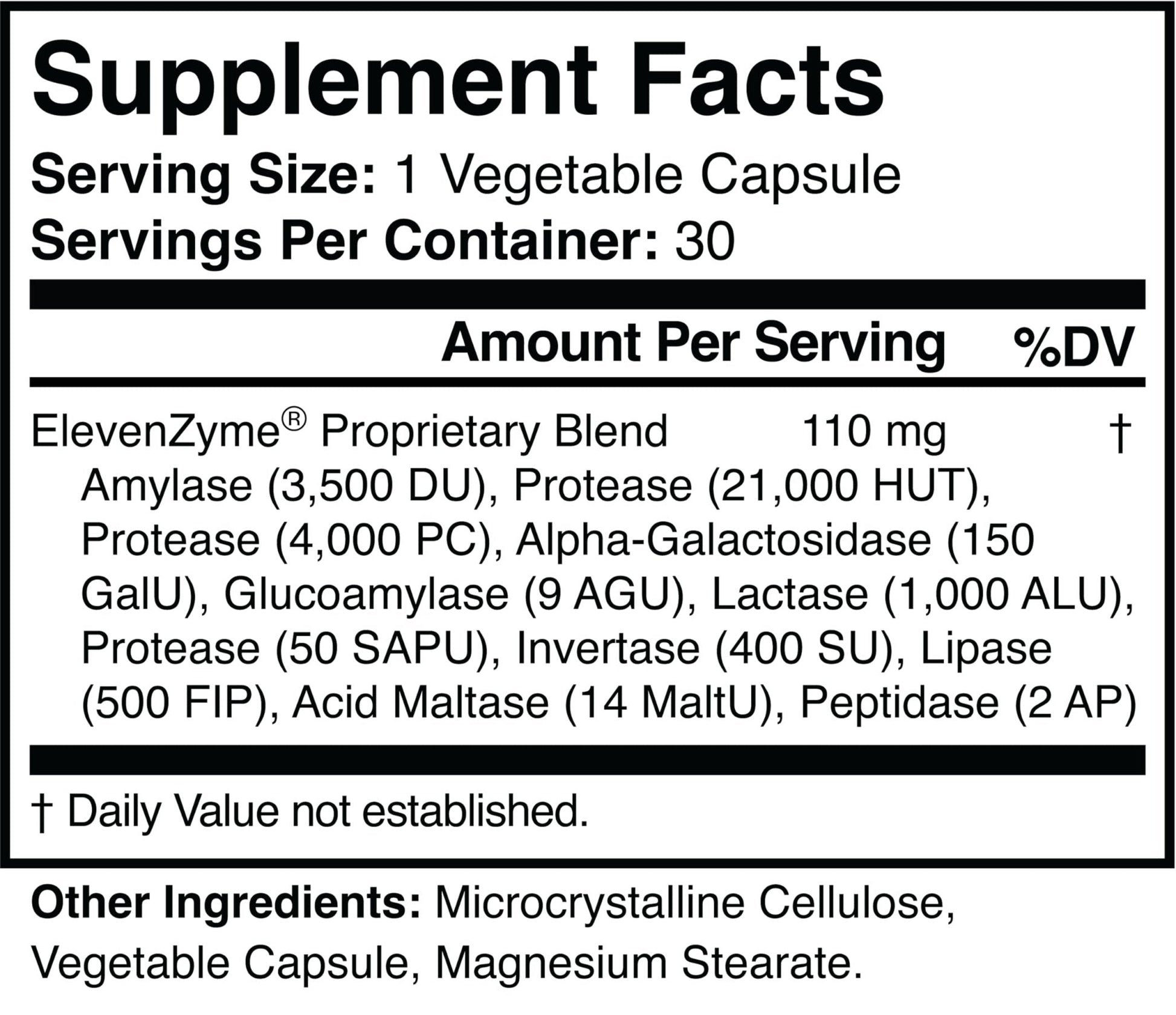 ElevenZyme - Natural Digestive Enzyme Supplement - Non-GMO, Vegan - PrimeBioHealth - canada supplements