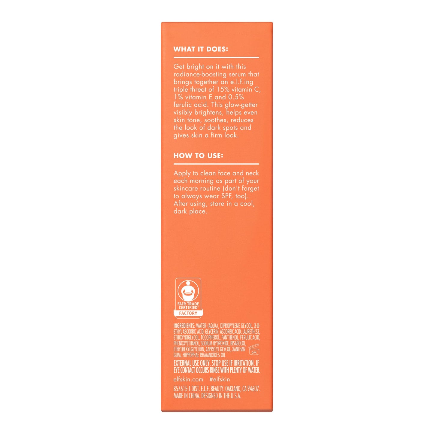 e.l.f. SKIN Bright Icon Vitamin C + E + Ferulic Serum, Brightening & Soothing Face Serum, Helps Even Skin Tone - PrimeBioHealth - canada supplements