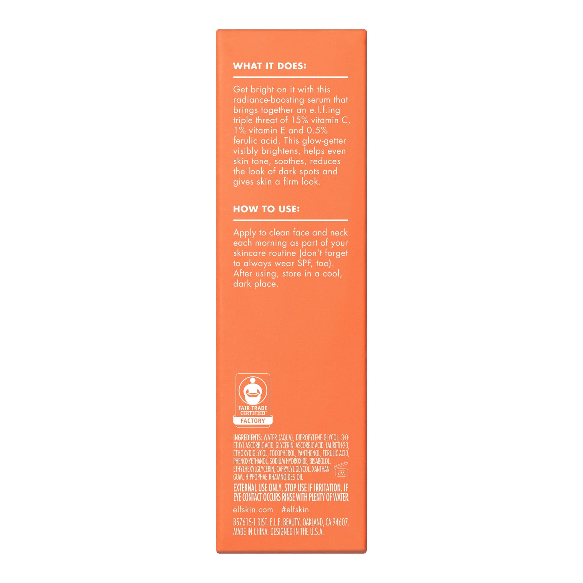 e.l.f. SKIN Bright Icon Vitamin C + E + Ferulic Serum, Brightening & Soothing Face Serum, Helps Even Skin Tone - PrimeBioHealth - canada supplements
