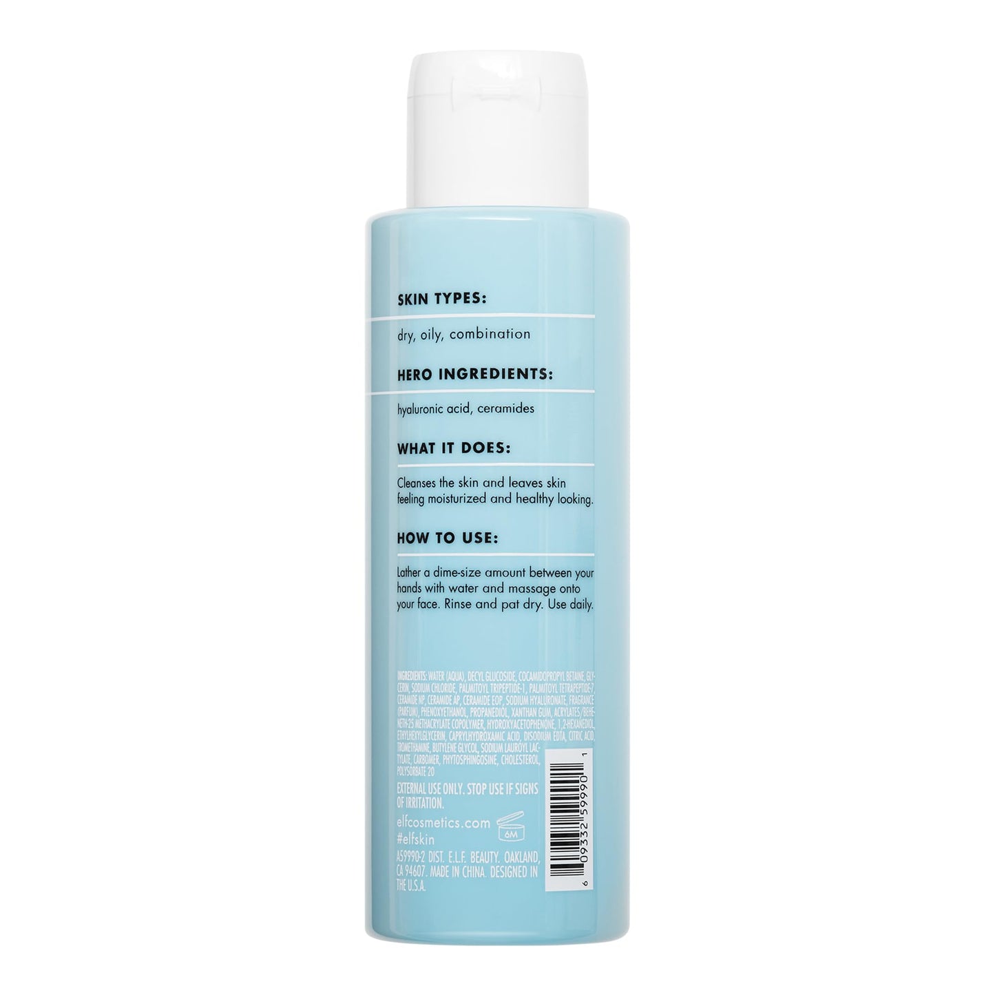 e.l.f. SKIN Holy Hydration! Daily Cleanser, Face Cleanser For Washing Away Excess Oil, Impurities & Makeup - PrimeBioHealth - canada supplements