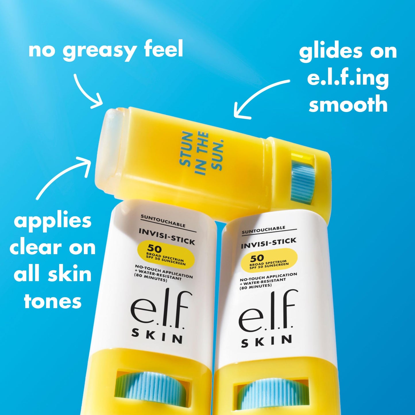 e.l.f. SKIN Suntouchable Invisi-Stick SPF 50, Clear Sunscreen For A Natural Finish, Made With Moisturizing Sunflower Seed Oil, Vegan & Cruelty-Free - PrimeBioHealth - canada supplements