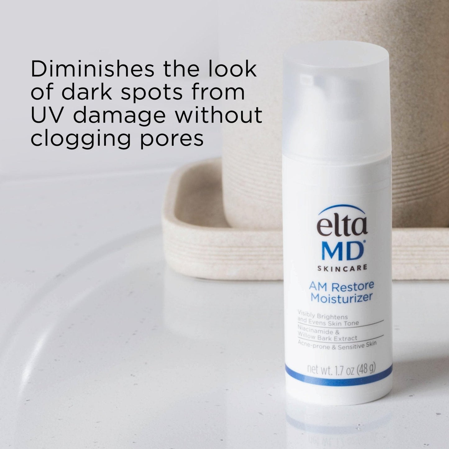 EltaMD AM Restore Face Moisturizer for Women and Men, Light Moisturizer Face Cream, Made with Niacinamide and Hyaluronic Acid, 1.7 oz Pump - PrimeBioHealth - canada supplements