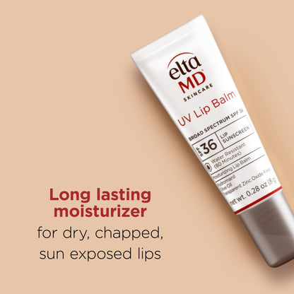 EltaMD UV Lip Balm SPF Sunscreen, Sunscreen Lip Balm with SPF 30+, Protects Dry Cracked Lips, Transparent Zinc Oxide, 0.28 Tube - PrimeBioHealth - canada supplements