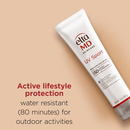 EltaMD UV Sport Sunscreen Lotion SPF 50 - Face and Body Sunscreen SPF 50, Water & Sweat Resistant - PrimeBioHealth - canada supplements
