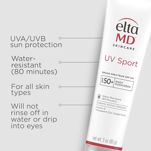 EltaMD UV Sport Sunscreen Lotion SPF 50 - Face and Body Sunscreen SPF 50, Water & Sweat Resistant - PrimeBioHealth - canada supplements