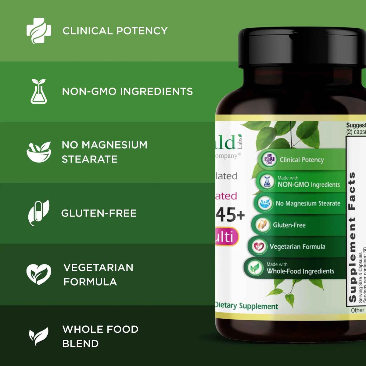 Emerald Labs Women's 45+ Clinical Multi - Multivitamin for Comprehensive Support, Bone & Heart Health* - Designed for Women 45+