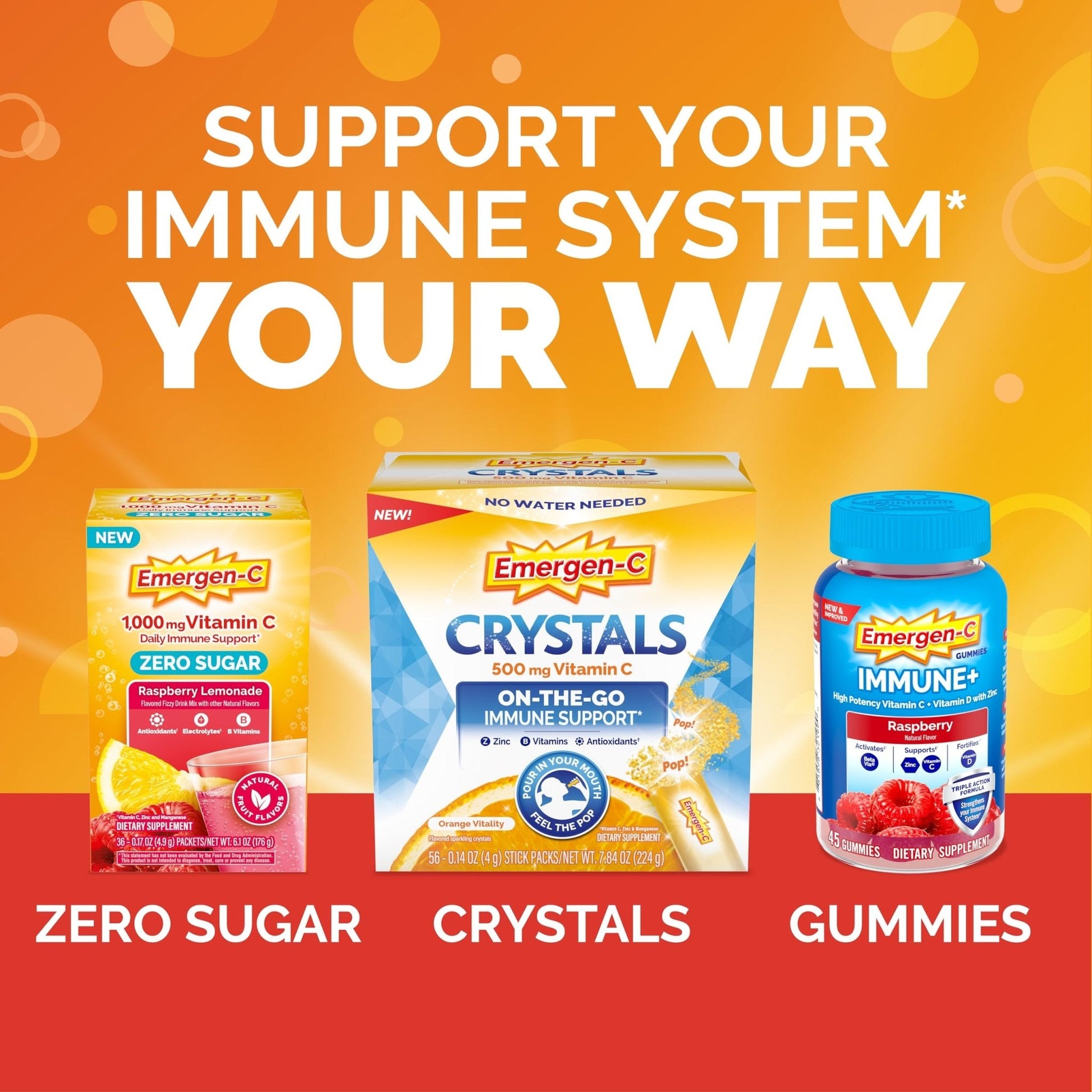 Emergen-C 1000mg Vitamin C Powder for Daily Immune Support Caffeine Free Vitamin C Supplements with Zinc and Manganese - PrimeBioHealth - canada supplements