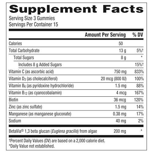 Emergen-C Immune+ Triple Action Immune Support Gummies, BetaVia (R), 1000mg Vitamin C, B Vitamins, Vitamin D and Antioxidants - PrimeBioHealth - canada supplements
