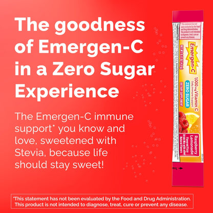 Emergen-C Zero Sugar 1000 mg Vitamin C Powder for Daily Immune Support Caffeine Free Vitamin C Supplements with Zinc and Manganese, B Vitamins and Electrolytes - PrimeBioHealth - canada supplements
