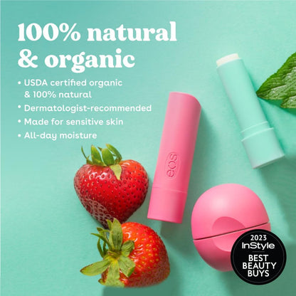 eos 100% Natural & Organic Lip Balm Sticks - Sweet Mint, All Natural Lip Balm, All-Day Moisture - PrimeBioHealth - canada supplements