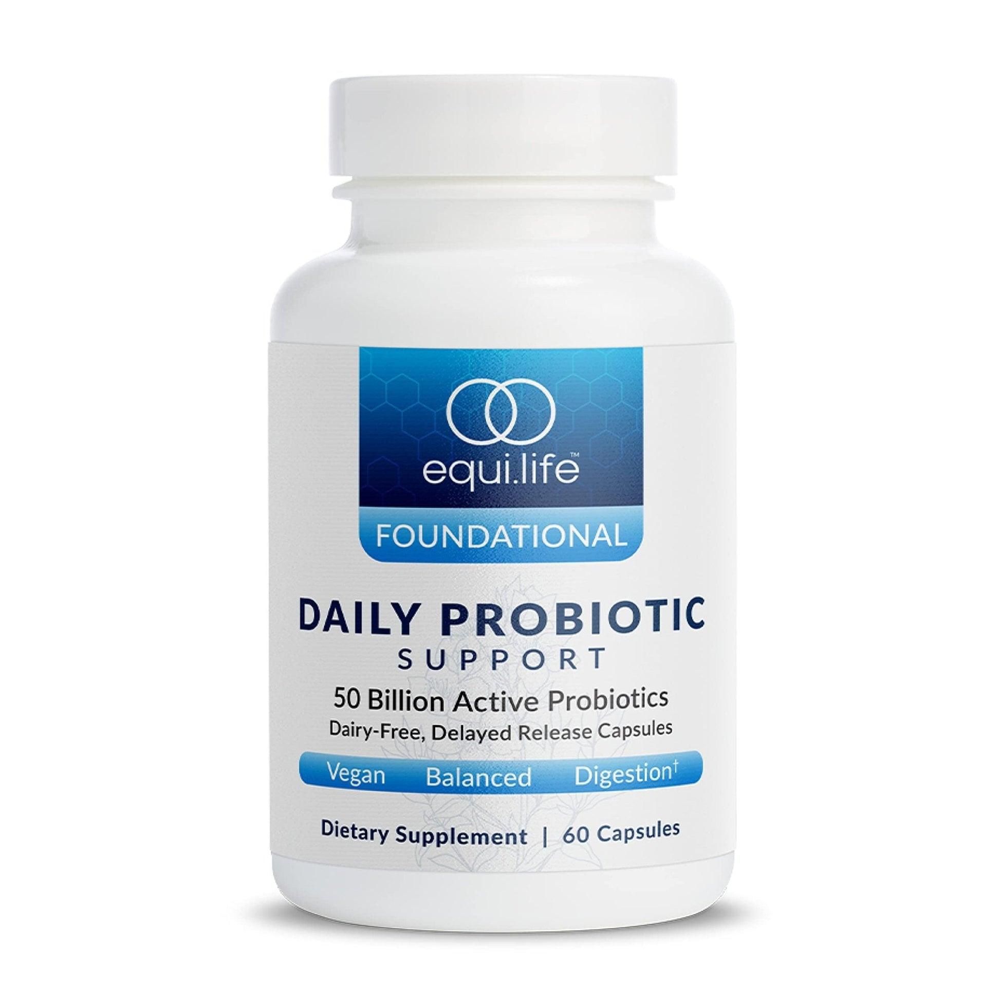 Equilife Daily Probiotic Support, 50 Billion CFU, 8 Probiotic Strains, Digestive and Gut Health Supplement for Men and Women, Gluten Free, Soy and Dairy Free - PrimeBioHealth - canada supplements