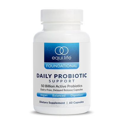 Equilife Daily Probiotic Support, 50 Billion CFU, 8 Probiotic Strains, Digestive and Gut Health Supplement for Men and Women, Gluten Free, Soy and Dairy Free - PrimeBioHealth - canada supplements