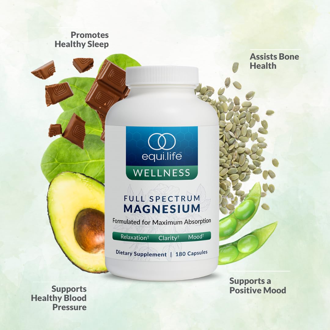 Equilife Full Spectrum Magnesium Supplement, Magnesium Glycinate, Citrate, & Malate, Bioavailable Mineral Blend, Dairy, Soy, & Gluten Free - PrimeBioHealth - canada supplements