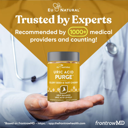 Eu Natural Purge Uric Acid Flush - Eat & Drink What You Want - Uric Acid Support for Joints & Mobility with Celery Seed - PrimeBioHealth - canada supplements