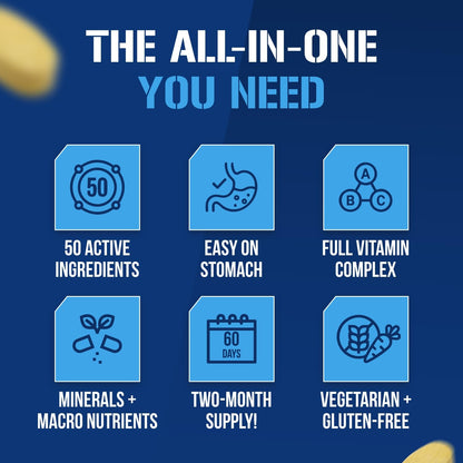 EVL Advanced Daily Multivitamin - Men's Multivitamin with Essential Minerals Phytonutrient Complex and VitaMode Active Mens Vitamins for Energy - PrimeBioHealth - canada supplements