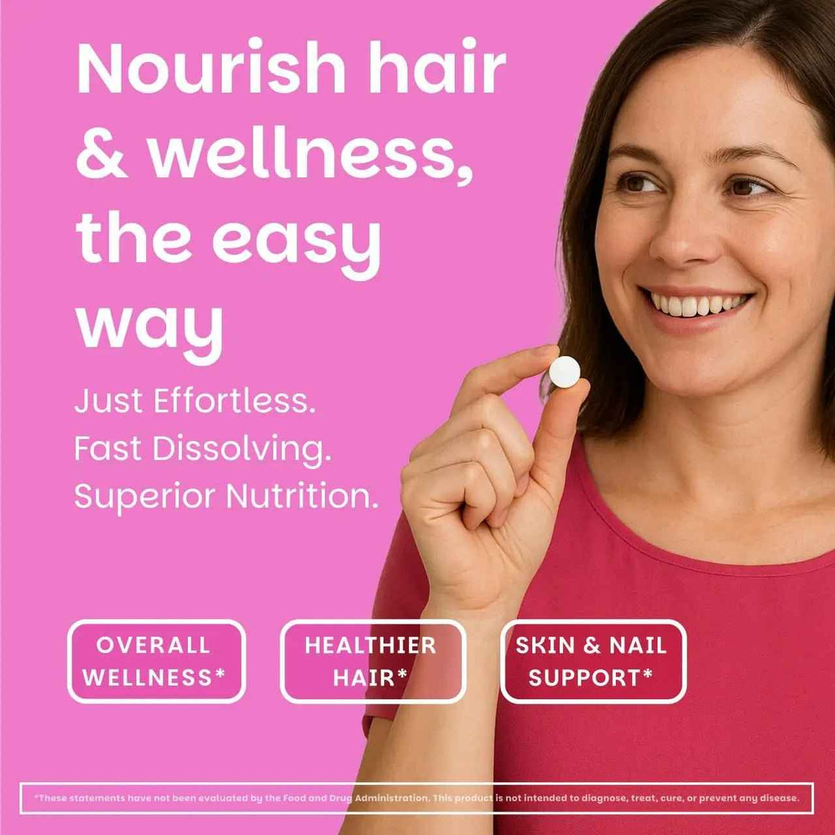 EZ Melts Women's Multi + Hair Growth - Daily Multivitamin for Women - Supports Healthy Energy Levels & Reduced Hair Shedding