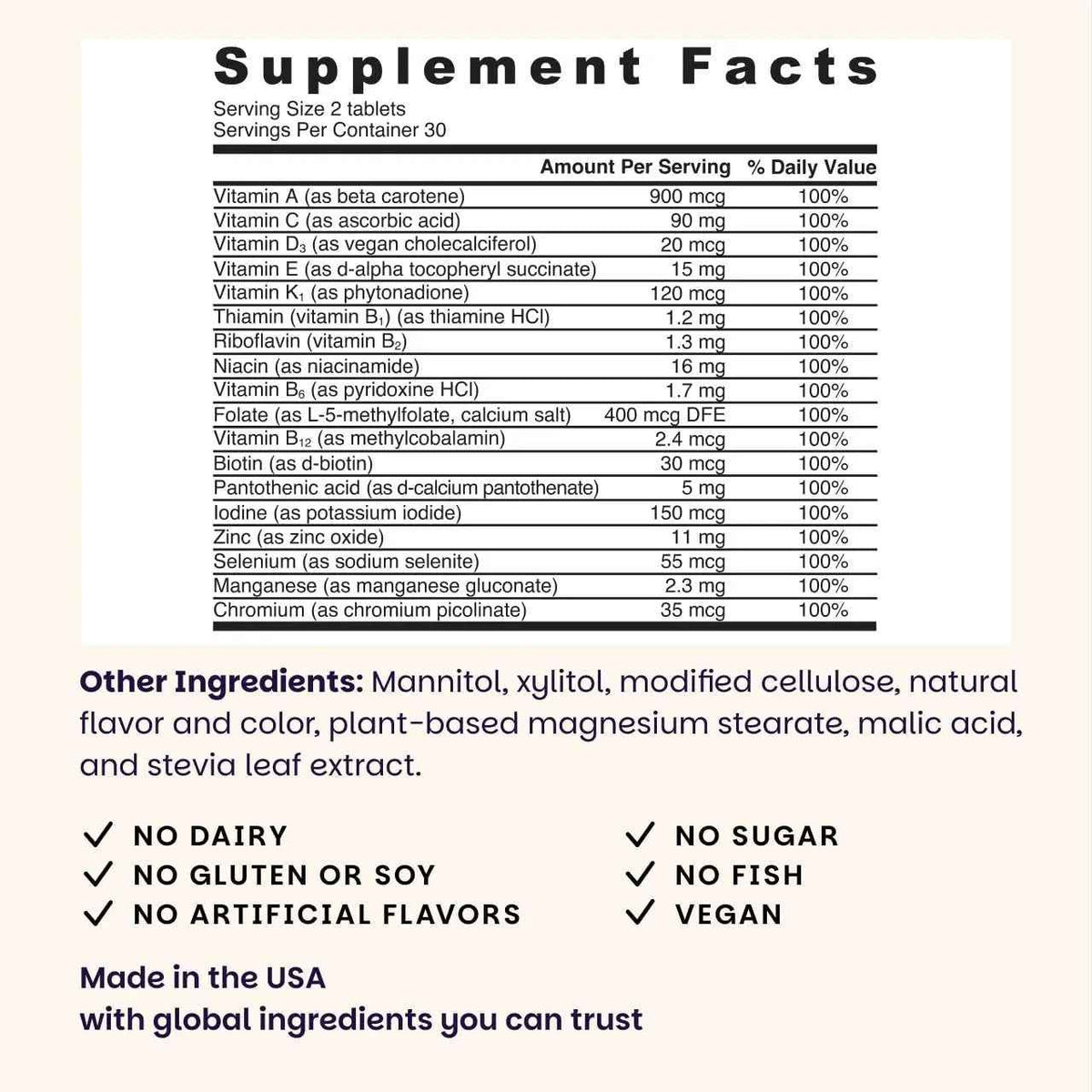 EZ Melts Women's Multi + Hair Growth - Daily Multivitamin for Women - Supports Healthy Energy Levels & Reduced Hair Shedding