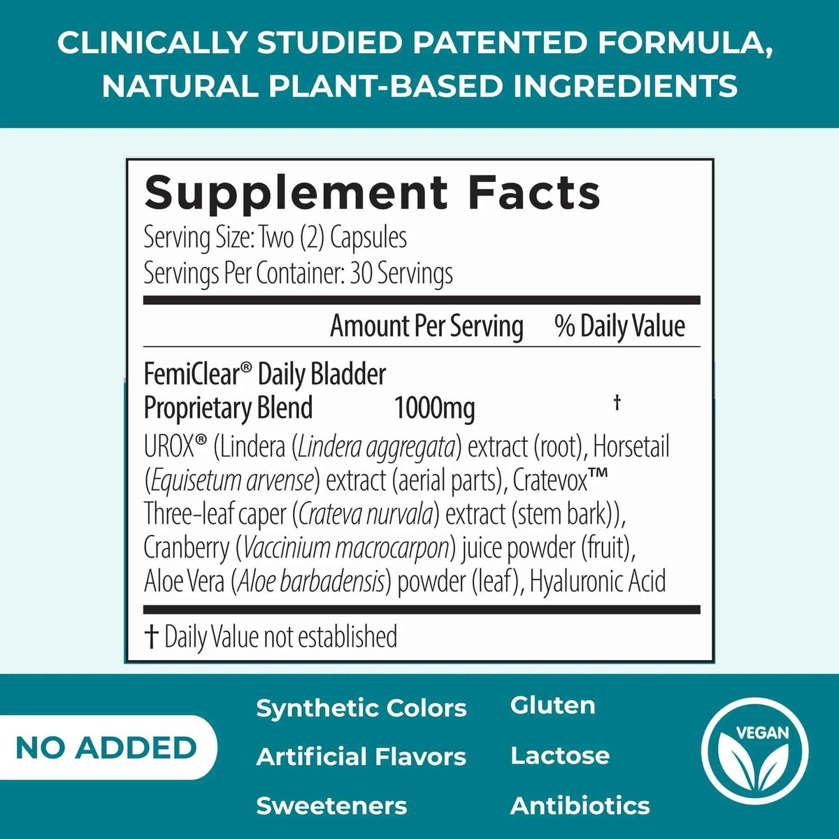 FemiClear Bladder Strength Supplement | Bladder Control & Wellness | 60 Capsules, 30 Day Supply | Made with Natural Ingredients | for Women & Men