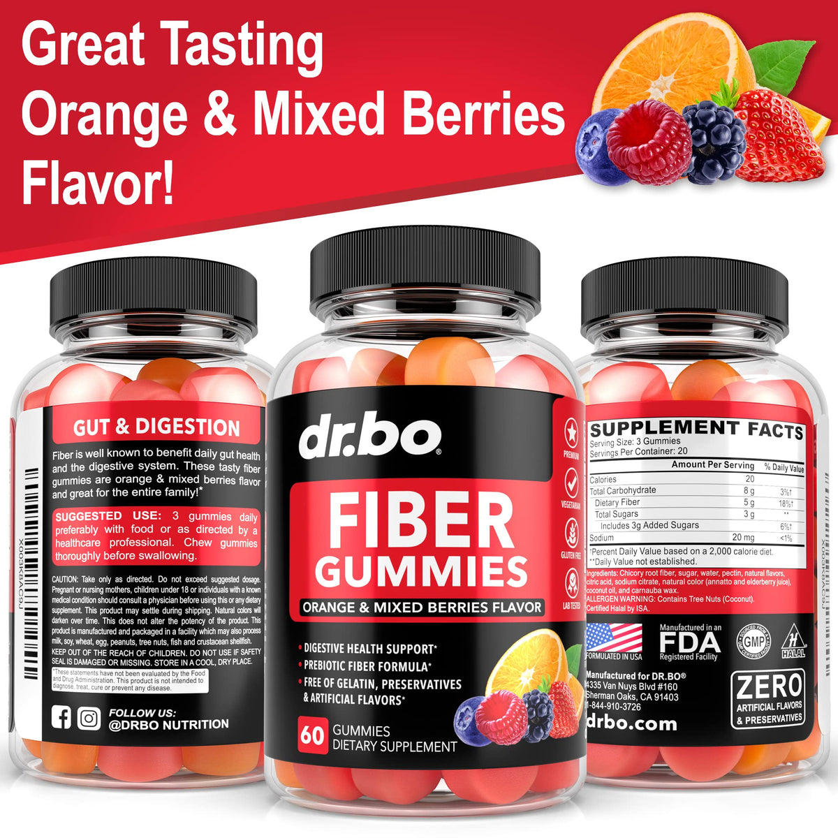 Fiber Gummies for Adults & Kids - Tasty Gummy Prebiotic Fiber Supplement, Max Digestive - PrimeBioHealth - canada supplements