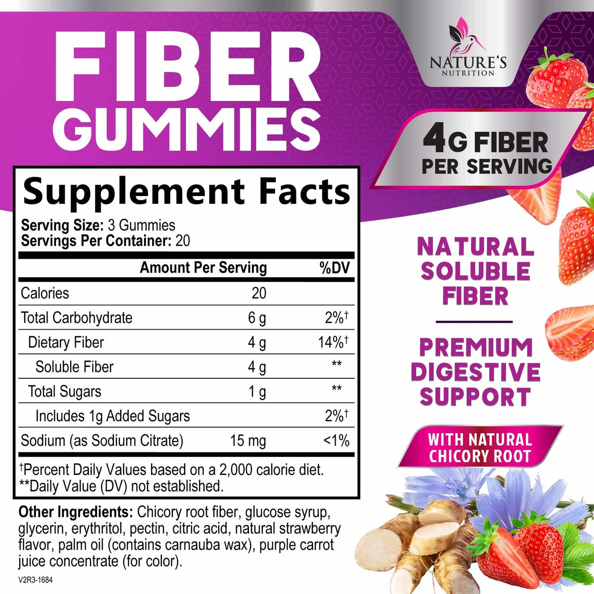 Fiber Gummies for Adults - Soluble Fiber 4g Per Serving - Plant-Based Prebiotic Fiber Supplement for Digestive Health, Gut Health, & Regularity Support - Vegan Gummy - PrimeBioHealth - canada supplements