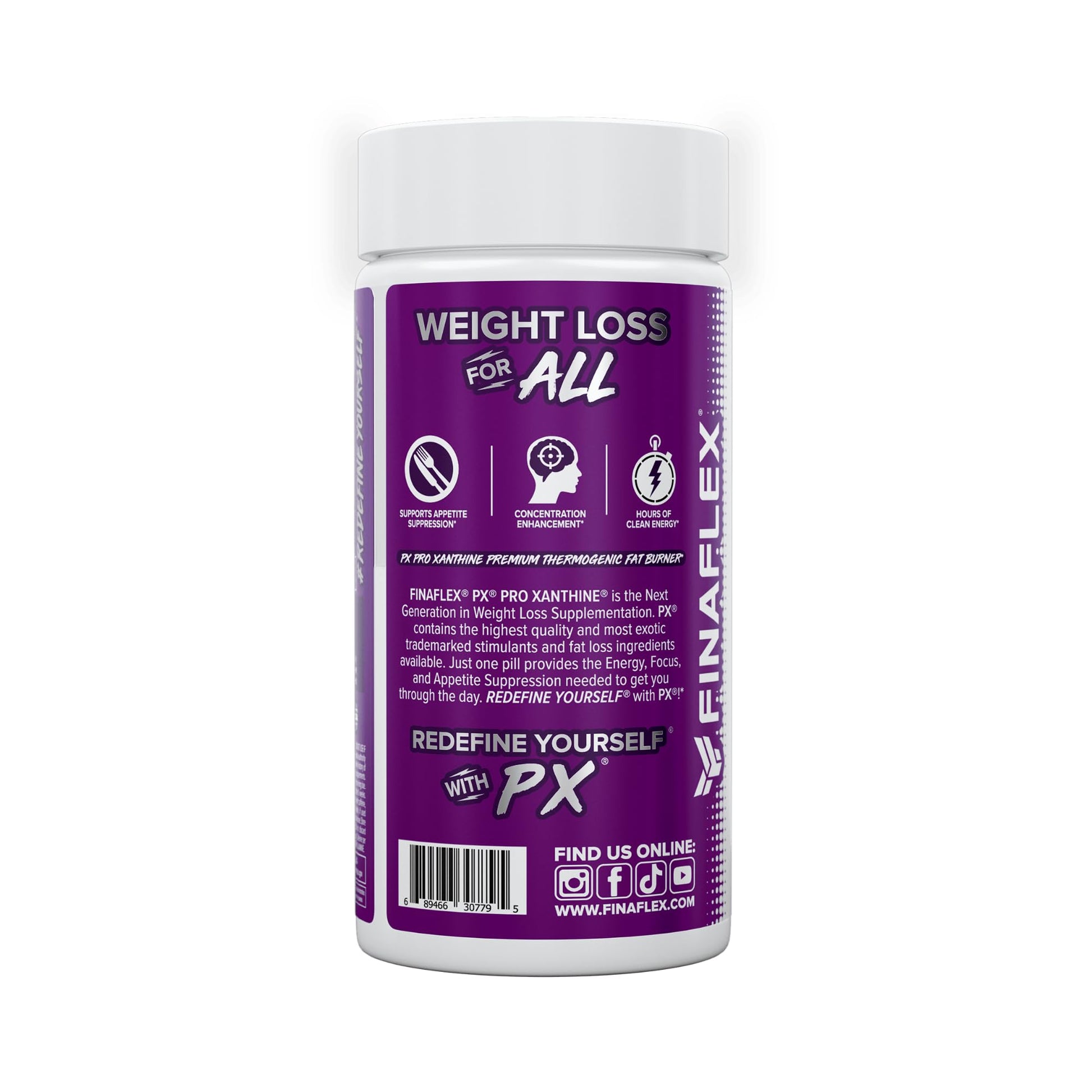 FINAFLEX PX PRO Xanthine - 60 Capsules - Thermogenic - Promotes Energy, Focus & Appetite Suppression - PrimeBioHealth - canada supplements