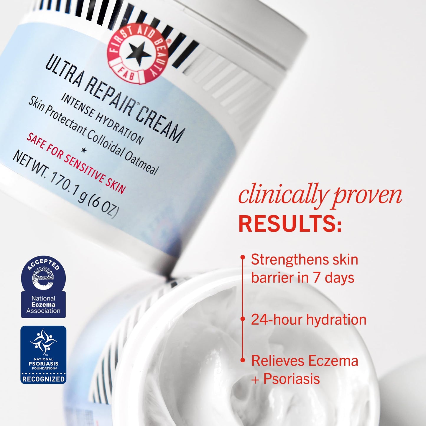 First Aid Beauty - Ultra Repair Cream, Intense Hydration Whipped Colloidal Oatmeal, Clinically Proven to Strengthen Skin Barrier in 7 Days - PrimeBioHealth - canada supplements