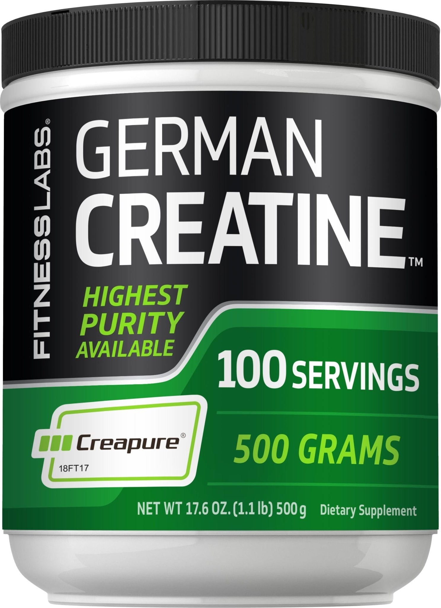 Fitness Labs German Creatine Monohydrate Powder | 500 Grams | Creapure Fitness Supplement | for Men & Women | Unflavored | 100 Servings - PrimeBioHealth - canada supplements