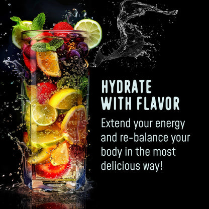 FlavCity Electrolytes Powder Packets - 28 Hydration Packets, Variety Pack - No Added Sugar - Hydration Powder with Real Fruit & Unrefined Sea Salt - PrimeBioHealth - canada supplements