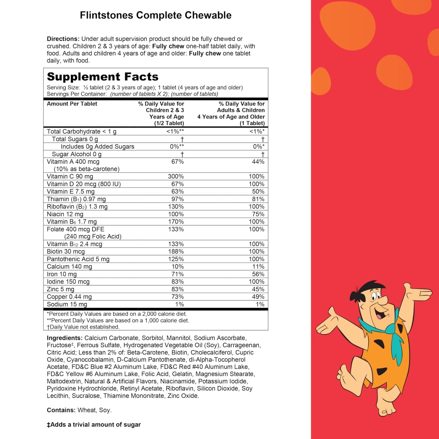Flintstones Vitamins Chewable Kids Vitamins, Complete Multivitamin for Kids and Toddlers with Iron, Calcium, Vitamin C - PrimeBioHealth - canada supplements