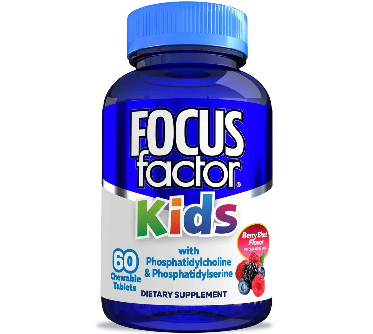Focus Factor Kids Complete Daily Chewable Vitamins: Multivitamin & Neuro Nutrient (Brain Function) w/Vitamin B12, C, D3-60 Count
