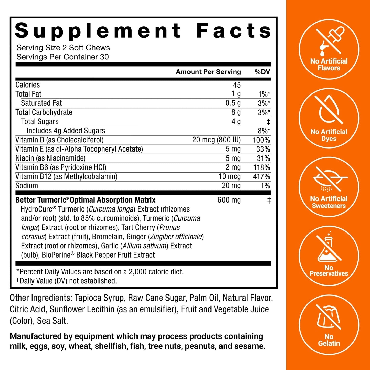 FORCE FACTOR Better Turmeric Supplement 400mg with Black Pepper & Ginger, Extra Strength Joint Support, Superior Absorption - PrimeBioHealth - canada supplements