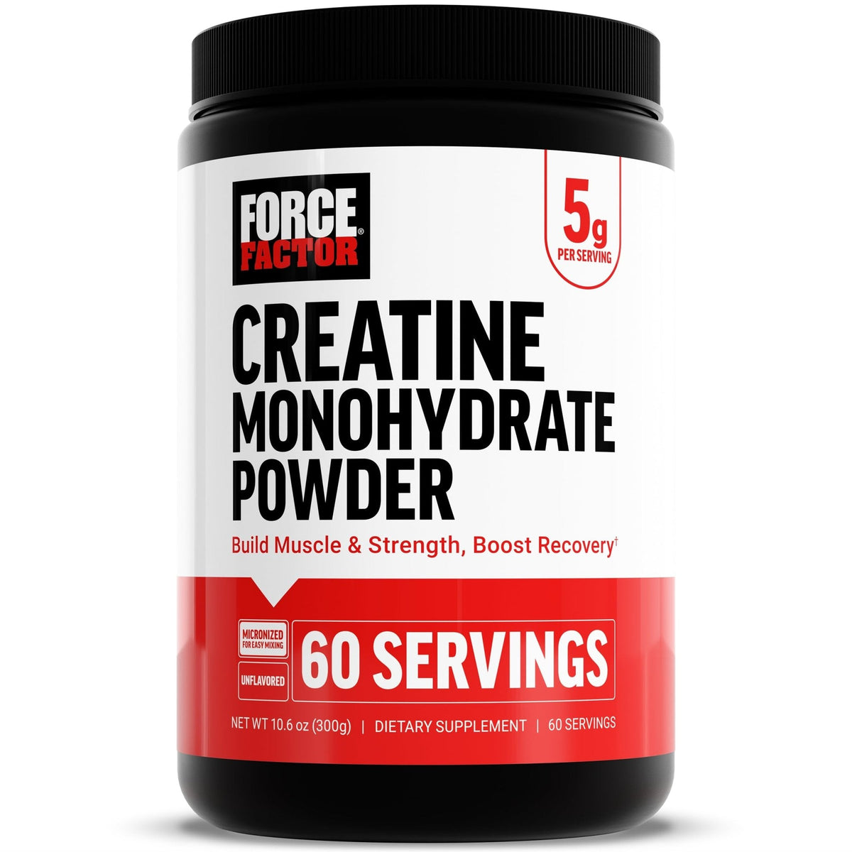 Force Factor Creatine Monohydrate Powder, 5g Micronized Dose to Support Muscle Growth, Strength, Recovery, Cognitive Health & Memory - PrimeBioHealth - canada supplements