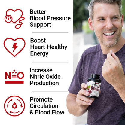 Force Factor Total Beets Blood Pressure Support Beet Root Capsules, 1800mg Organic Beet Root Powder Beet Supplement with Hawthorn Berry to Support Circulation - PrimeBioHealth - canada supplements