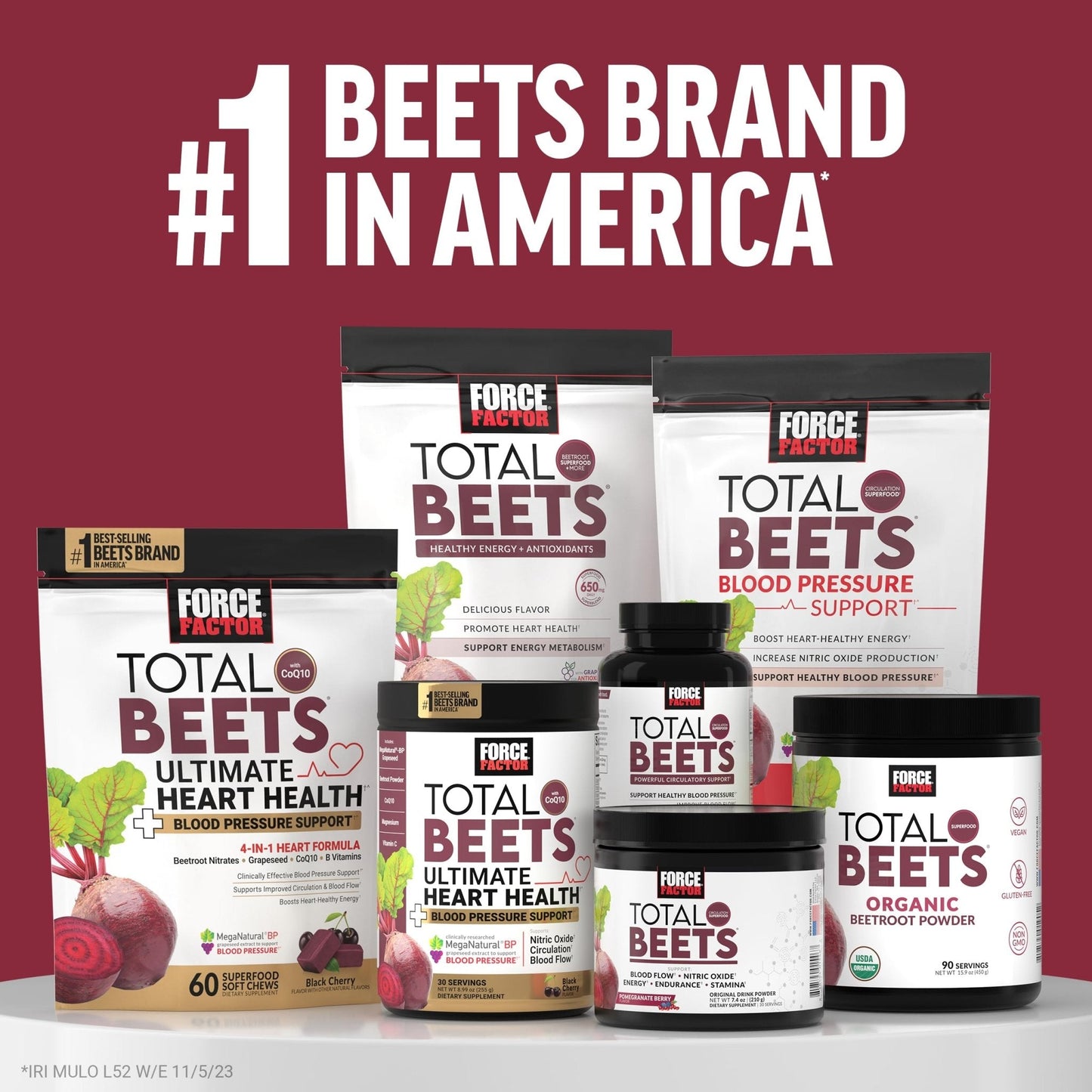 Force Factor Total Beets Organic Beetroot Powder Superfood to Boost Daily Nutrition, USDA Organic, Vegan, Gluten-Free - PrimeBioHealth - canada supplements