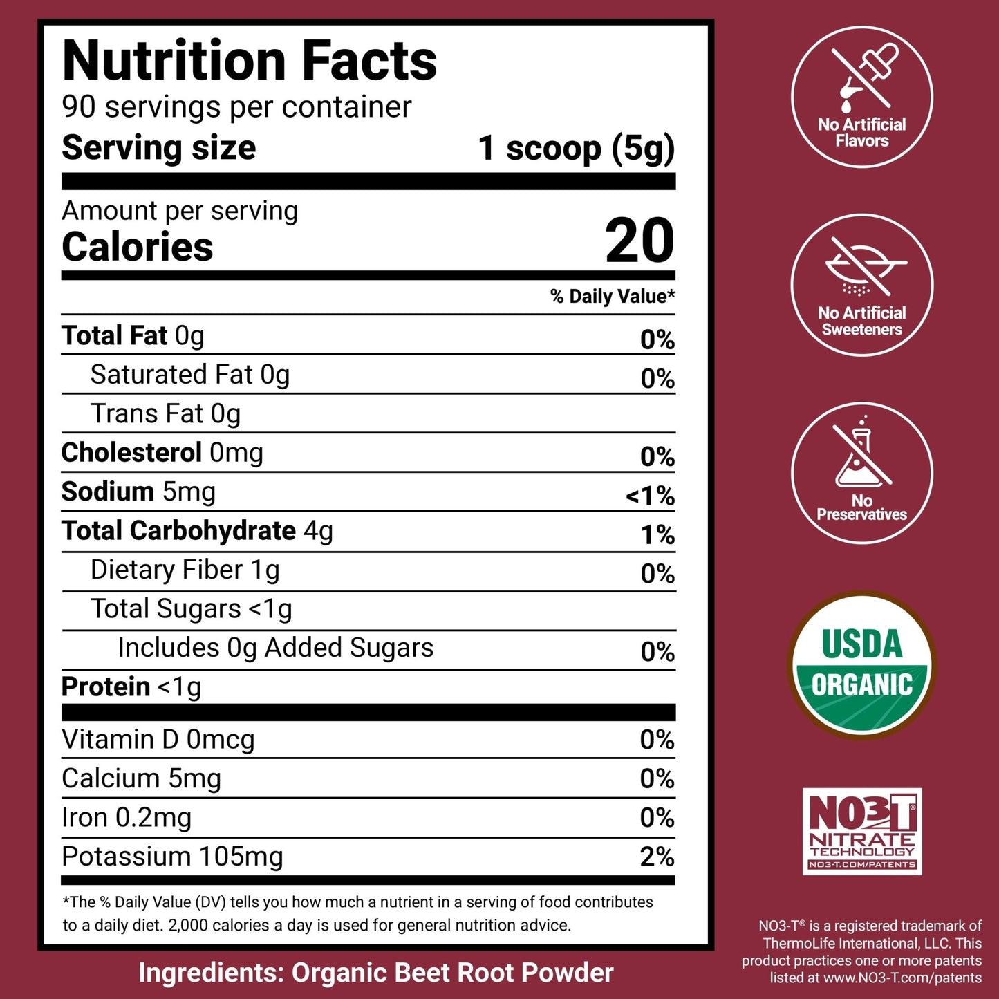 Force Factor Total Beets Organic Beetroot Powder Superfood to Boost Daily Nutrition, USDA Organic, Vegan, Gluten-Free - PrimeBioHealth - canada supplements
