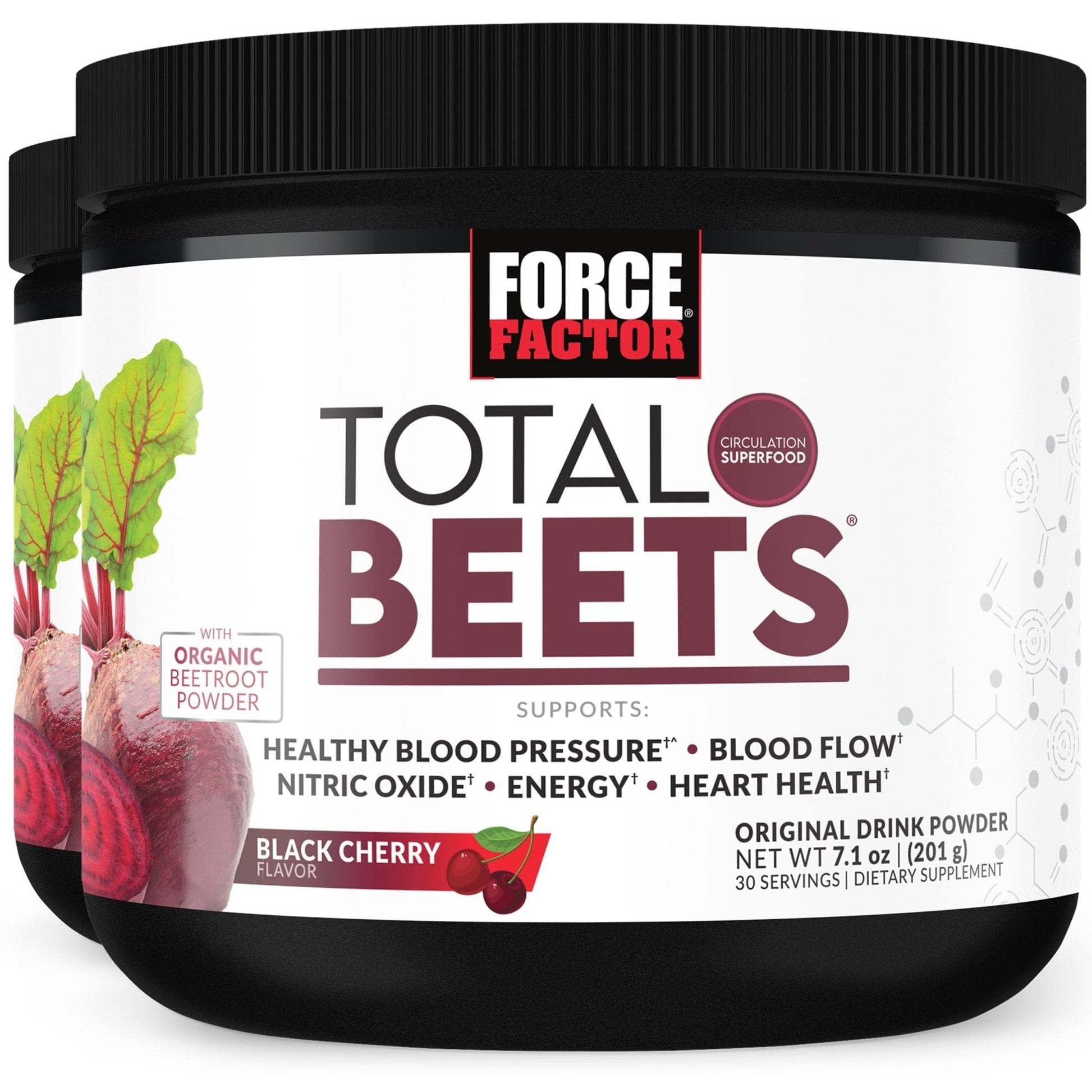 Force Factor Total Beets Superfood Beet Root Powder 2-Pack, Nitrates to Support Circulation, Blood Flow, Nitric Oxide, Energy, Endurance, Stamina - PrimeBioHealth - canada supplements