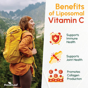 ForestLeaf Liposomal Vitamin C 1400mg Capsules | High Dose Vitamin C Liposomal Supplement w Coconut Oil Fatty Acids | Fast Absorption | Immune Support, Antioxidant, - PrimeBioHealth - canada supplements