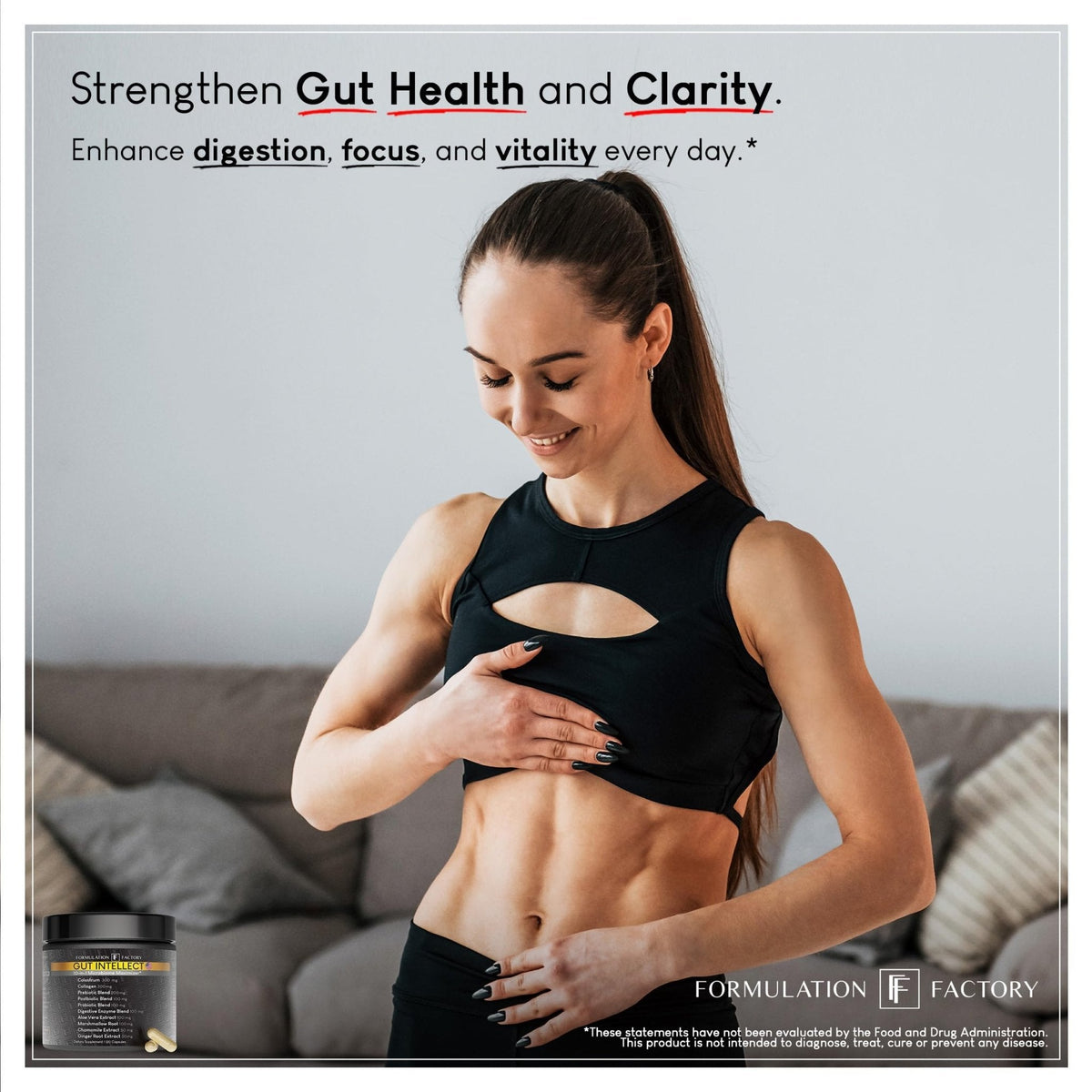 Formulation Factory Probiotics for Women & Men - Gut Intellect 10-in-1 Digestive Enzymes with Prebiotics and Postbiotics - Total Gut Health Supplement - PrimeBioHealth - canada supplements
