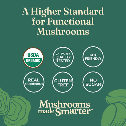 Four Sigmatic Gut Health Mushroom Blend | Organic Mushroom Powder Complex with Turkey Tail, Lion’s Mane, Cordyceps, Chaga, Probiotics and More - PrimeBioHealth - canada supplements