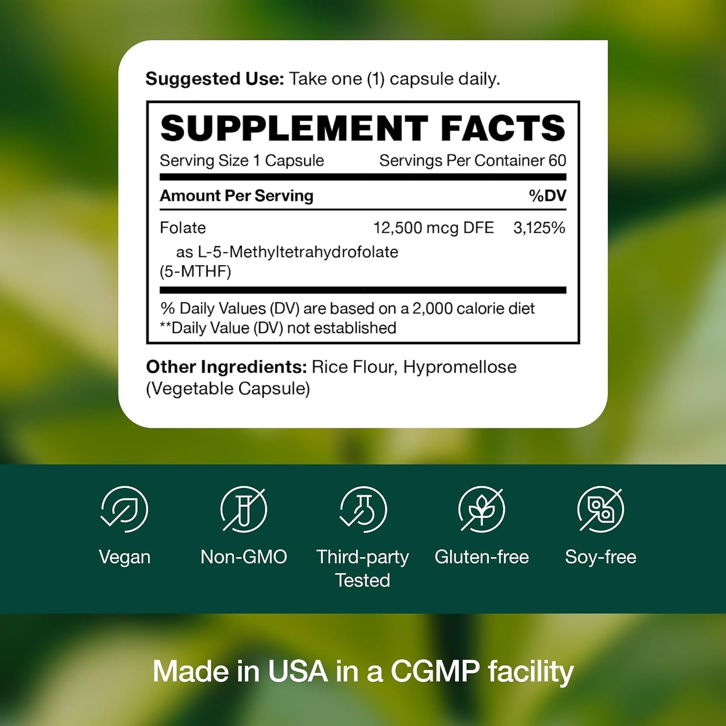 Fresh Nutrition L Methylfolate 7.5mg – DNA Verified for Maximum Potency – Superior Bioavailability – 5-MTHF Methyl Folate - 90 Capsules - PrimeBioHealth - canada supplements